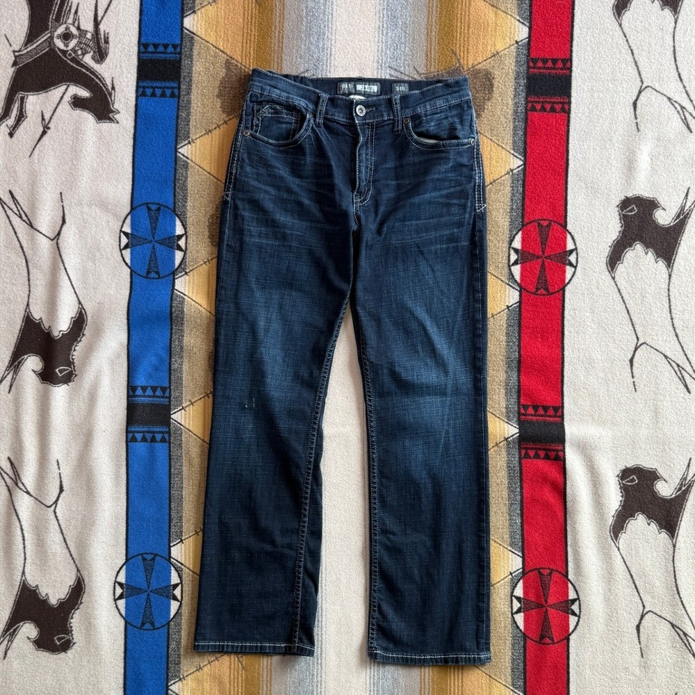 BKE Jake Bootleg Dark Wash Jeans Mens 34R Bootcut Denim Pants